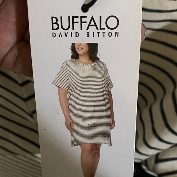 Buffalo David Bitton Dresses & Skirts - Buffalo David Bitton Black and Cream Striped Dress size 2X
